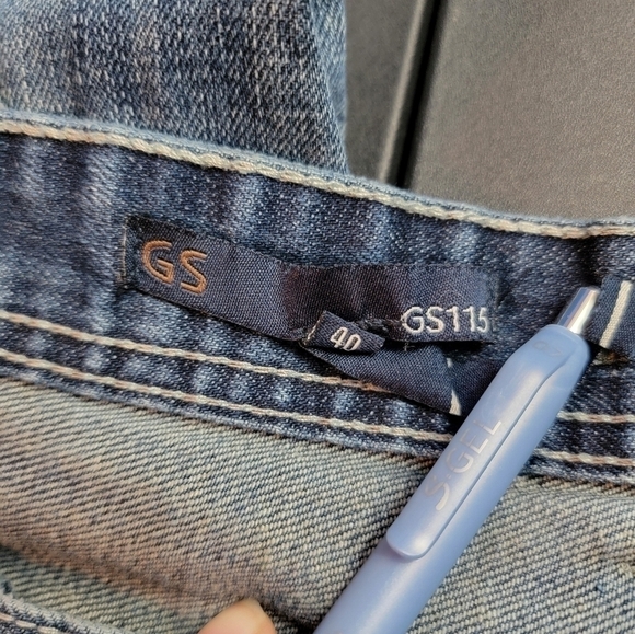 Gs115 Gramercy Slim Fit Jeans Blue Size 40x33 Men's - Picture 8 of 9